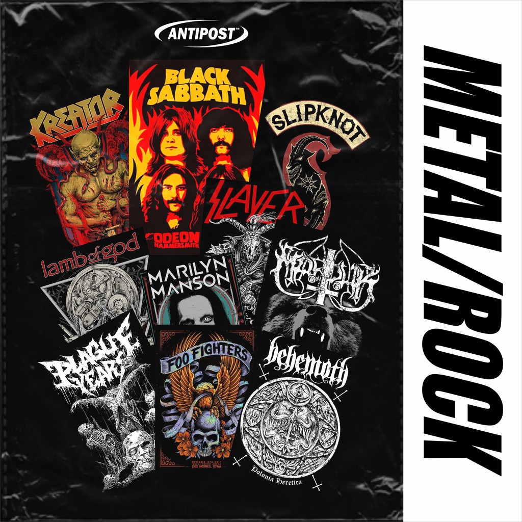 Paket Poster Band Metal / Heavy Metal / Rock / Hardcore [ Isi 10 Pcs - 20 Pcs ]