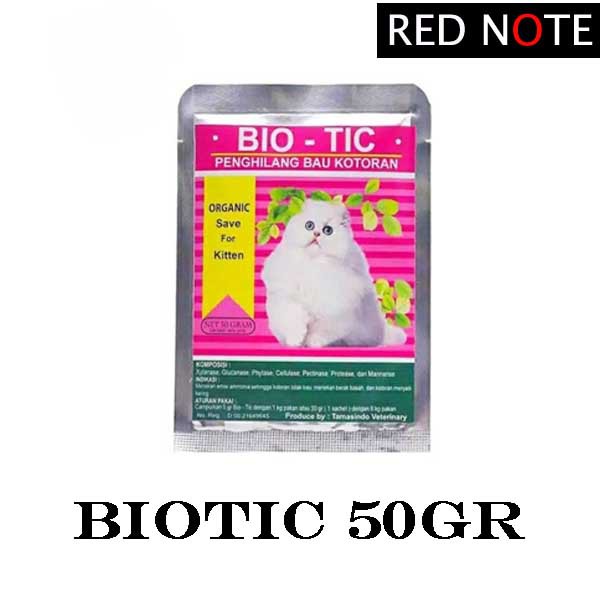 Obat BIOTIC 50gr Obat Penghilang Bau Kotoran Kucing/Anjing