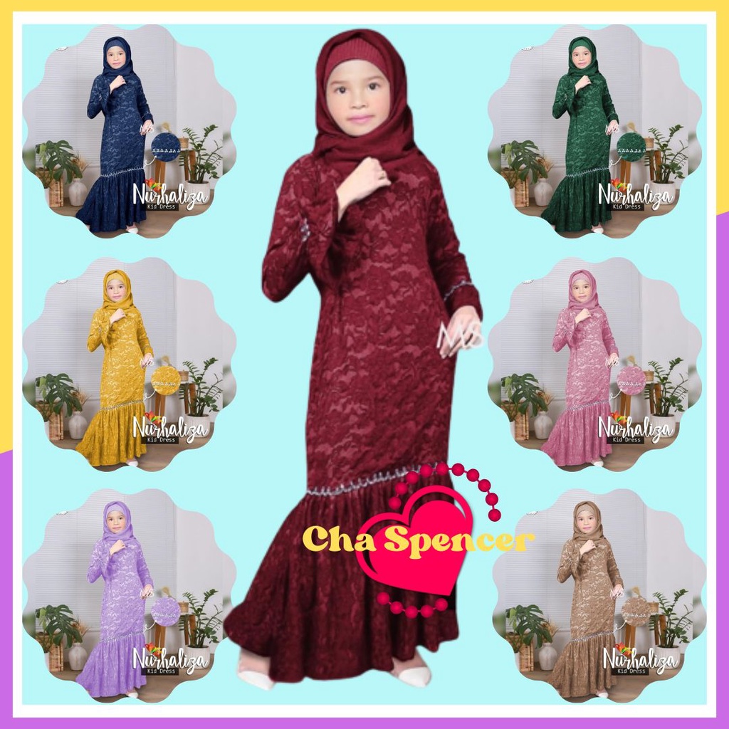 Baju Gamis Brukat Party Anak Muslim Perempuan Usia 3 4 5 Tahun Pesta Kondangan Terlaris Simpel Mewah