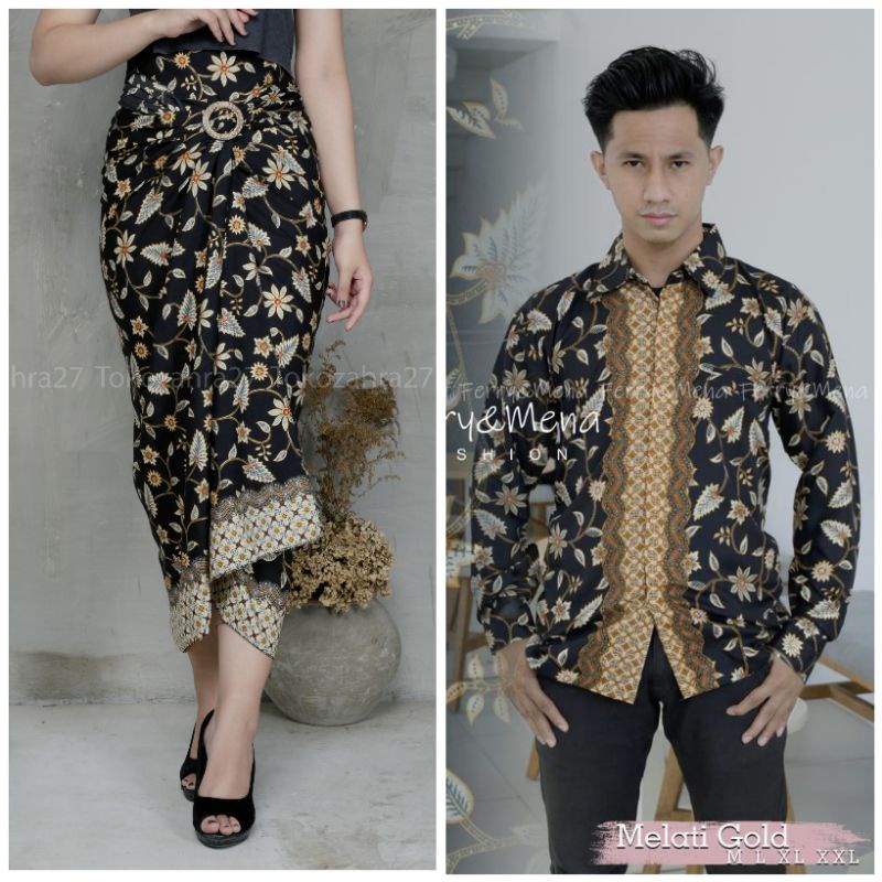 VOL.1 Couple Rok Lilit Batik Terbaru  Hem Panjang Premium Batik Natal Batik Lebaran Kemeja Terbaru BATIK