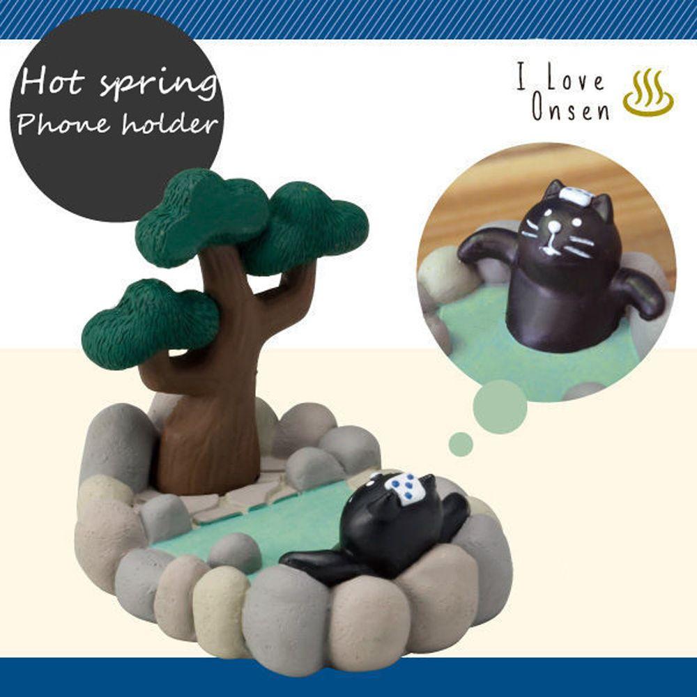 Agustina Cat Phone Holder Aksesoris Telepon Lucu Craft Decor Kucing Malas Nonton TV Untuk Hadiah Desktop Stand