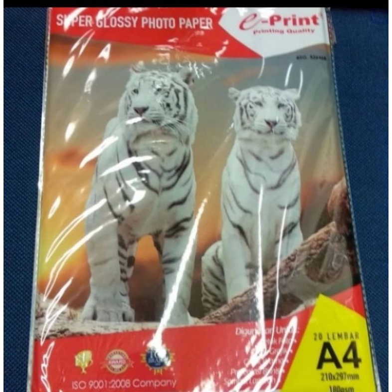 

Kertas Photo GlosyA4 210X297mm 180GSM ( 20 sheet)