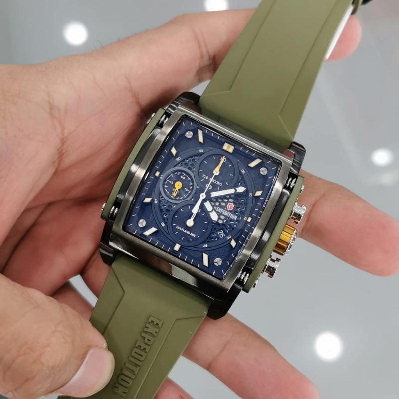 Jam Tangan Expedition E6798MC Green Army Original