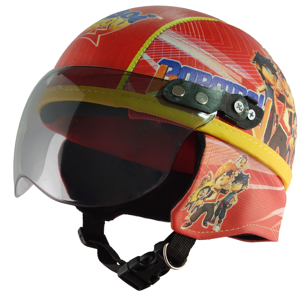 Helm Anak Untuk Usia 1-4 Tahun Motif Boboiboy - Merah Kuning