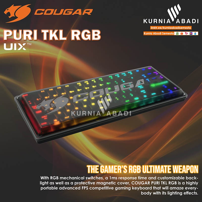 COUGAR GAMING KEYBOARD PURI TKL RGB The Gamer’s RGB Ultimate Weapon