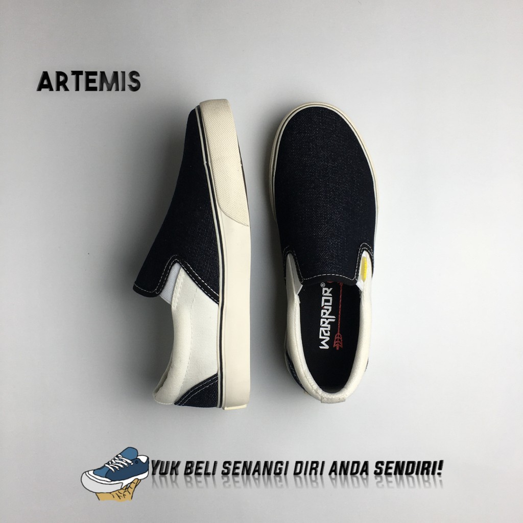 WARRIOR SLIP ON ARTEMIS DENIM "BLACK"