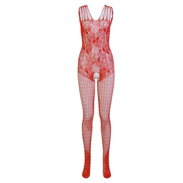 Wanita Fishnet  Seamless Lingerie Mesh Lubang Strap Babydoll Bodysuit Lingerie a259