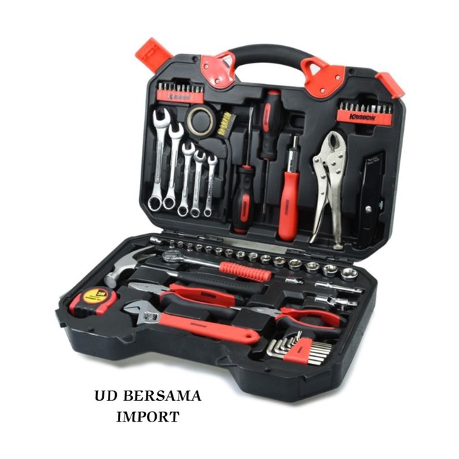 KRISBOW Set Perkakas Mekanik 66 pcs Tool Kit Set Pertukangan