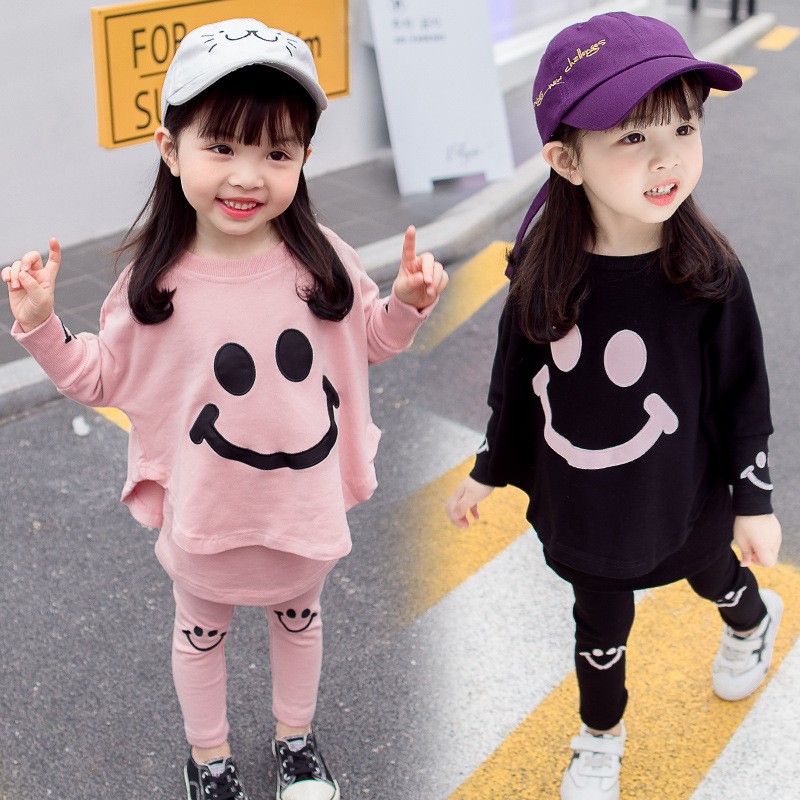 BAJU SETELAN ANAK PEREMPUAN / BAJU SETELAN BAYI PEREMPUAN SMILE IMPORT HIGH QUALITY 6BULAN-5TAHUN