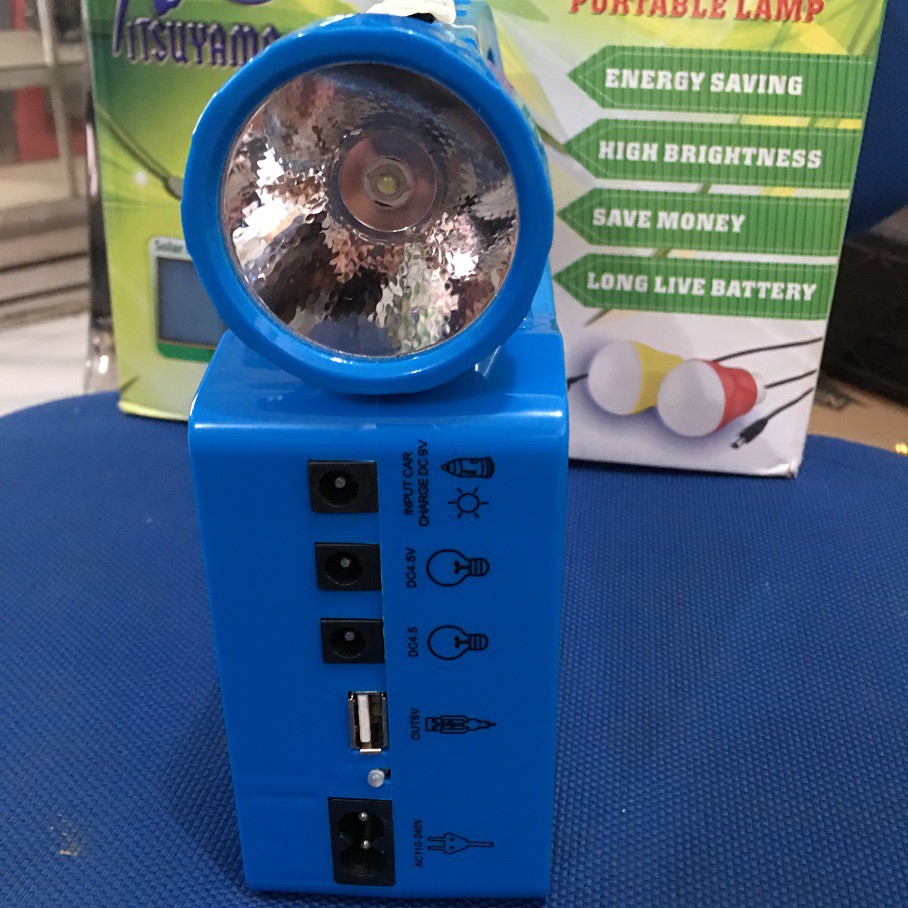 Paket Lampu Tenaga Solar Satu Rumah Charger Hp Senter Emergency Mitsuyama MS1004