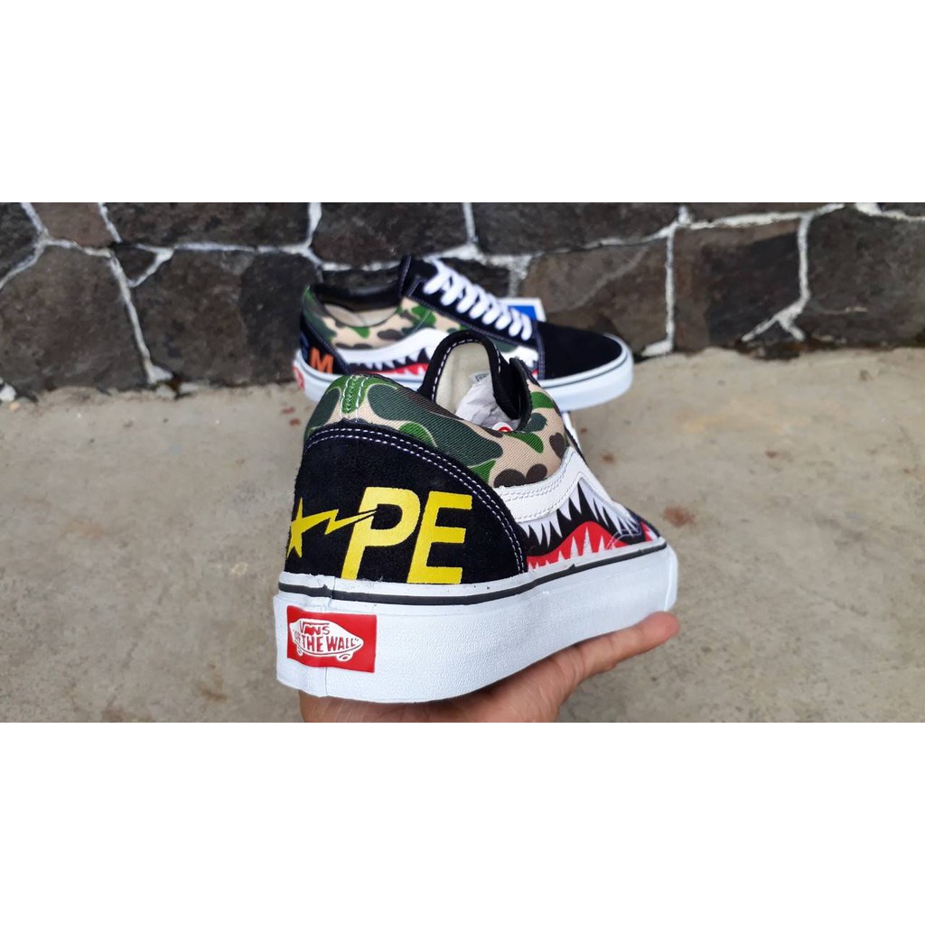 SepatuVans Old Skool Cream Grey Original Premium Waffle Icc