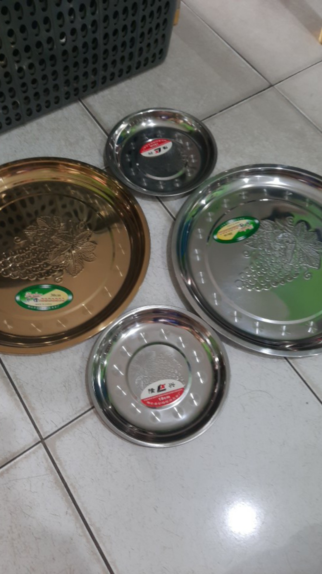 Nampan Silver Wadah Saji Stainless Ukuran 30 Cm