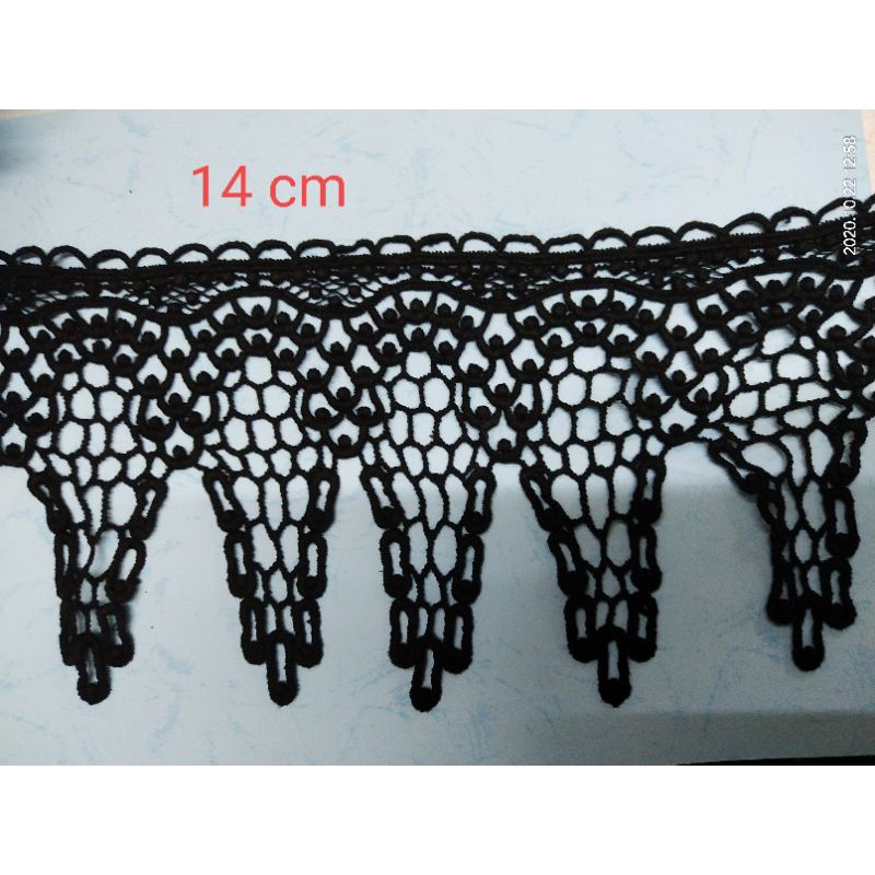 RENDA bordir hitam renda giper renda rajut renda accesoris renda mukena renda hitam