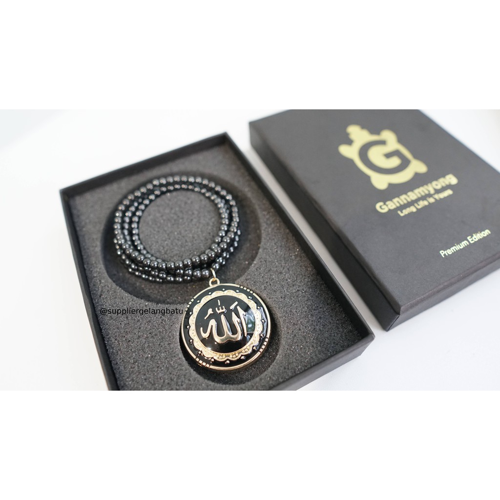 GANNAMYONG PREMIUM KALUNG LAFAZ brustin 4mm GOLD brosur kartu al nabi