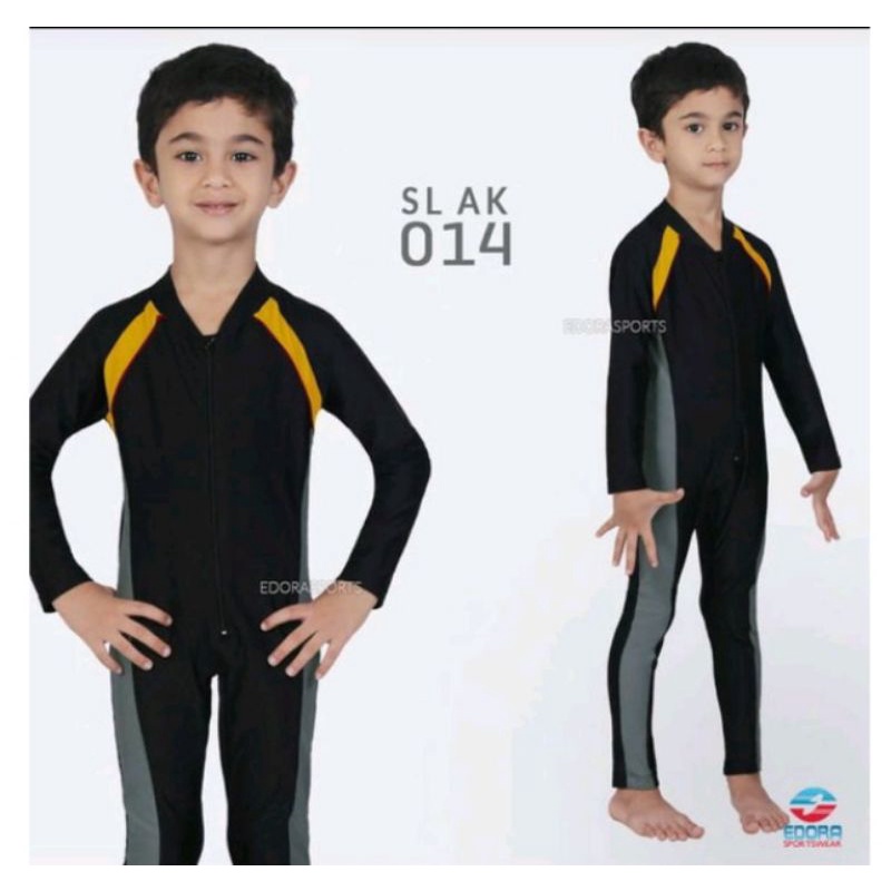 Baju Renang Anak Polos PANJANG Unisex Murah Laki Laki Perempuan Diving 4 5 6 7 8 9 10 tahun SD SMP Remaja