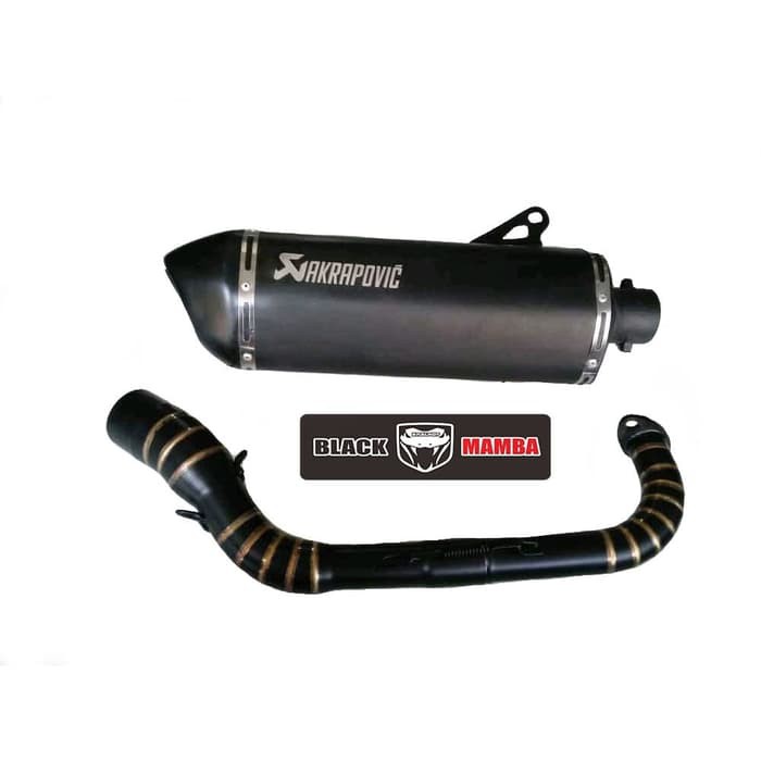 axs239 Knalpot ADV 150 Fullsystem Akrapovic Black Doff