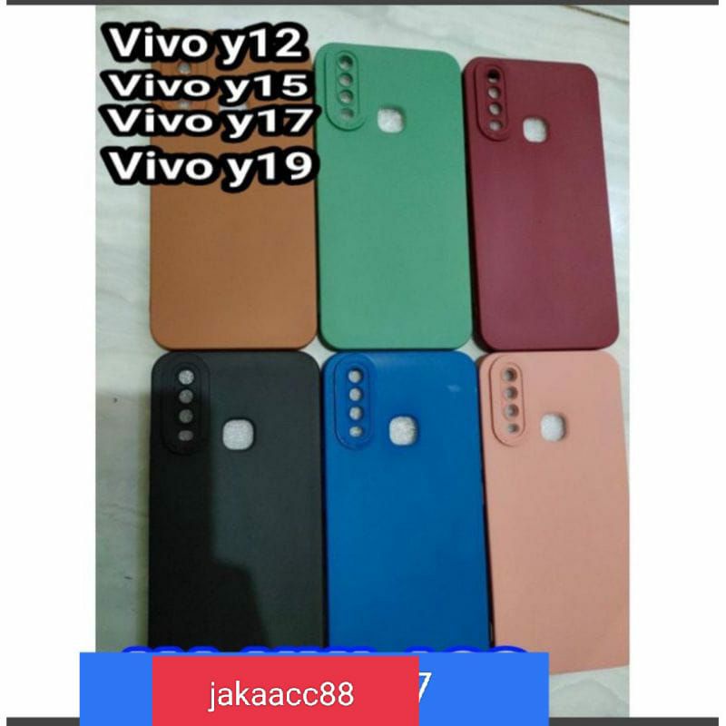 Softcase Slicon pro Camera VIVO Y12/Y15/Y17/Y19 Slicon Macaron pro Camera