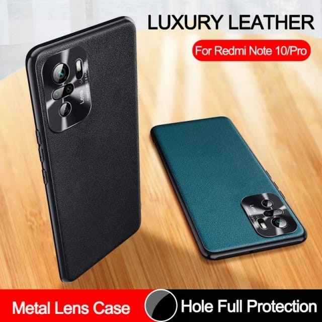 POCO M3 PRO 5G / NOTE 10 PRO 5G SOFT CASE LEATHER LUXURY METAL CAMERA PROTECT