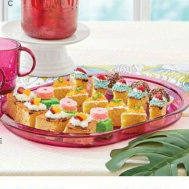 Tray nampan crystal fuchsia tray