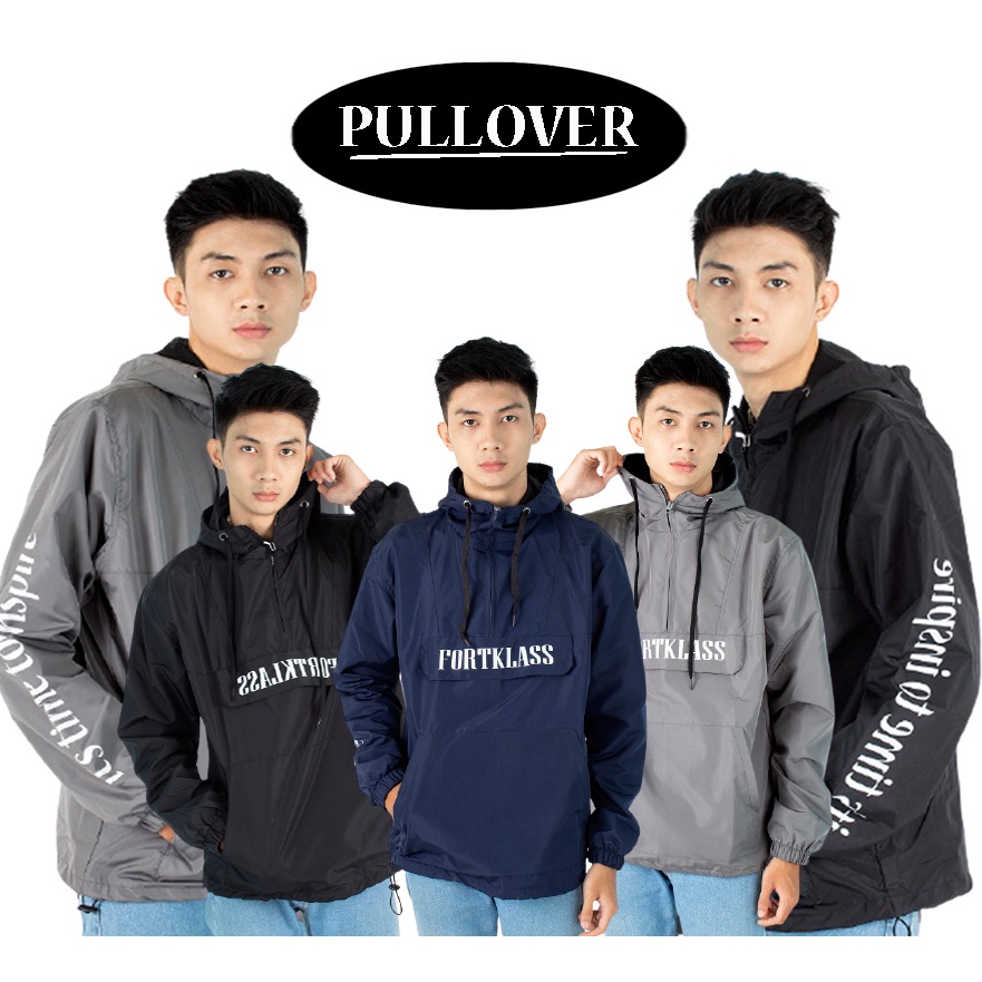 HIPNOP Jaket Pullover Time Jaket pria Lengan Panjang Water Proff