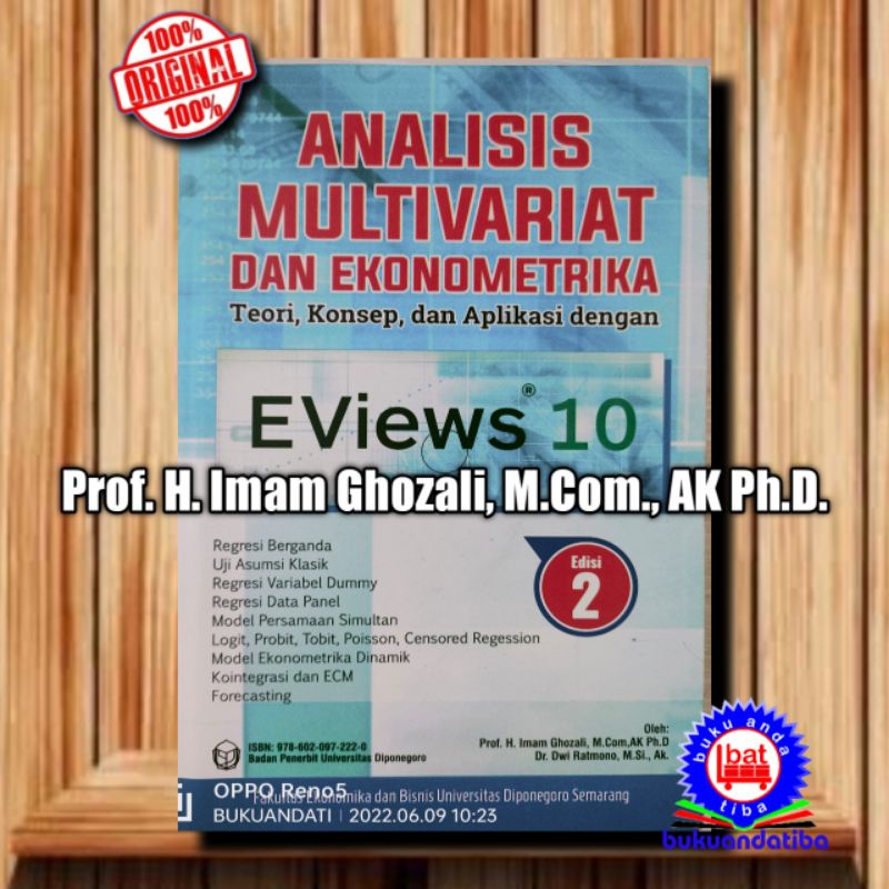 ANALISIS MULTIVARIAT DAN EKONOMETRIKA Teori Konsep Dan Aplikasi Dengan EVIEWS 10 - IMAM GHOZALI