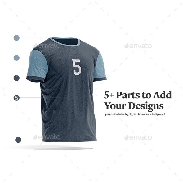 Mens T-Shirt Animated Mockups Set - Adobe Photoshop