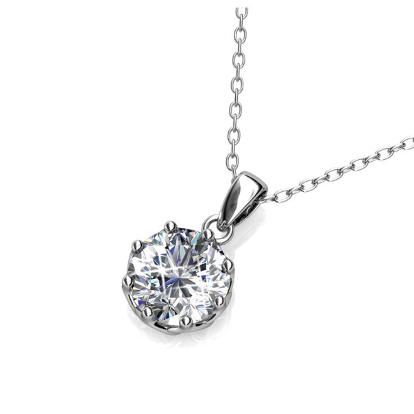 [READY ROSE GOLD] Lily Pendant‏ - kalung lapis emas   kristal premium mewah berkilau kristal her jew