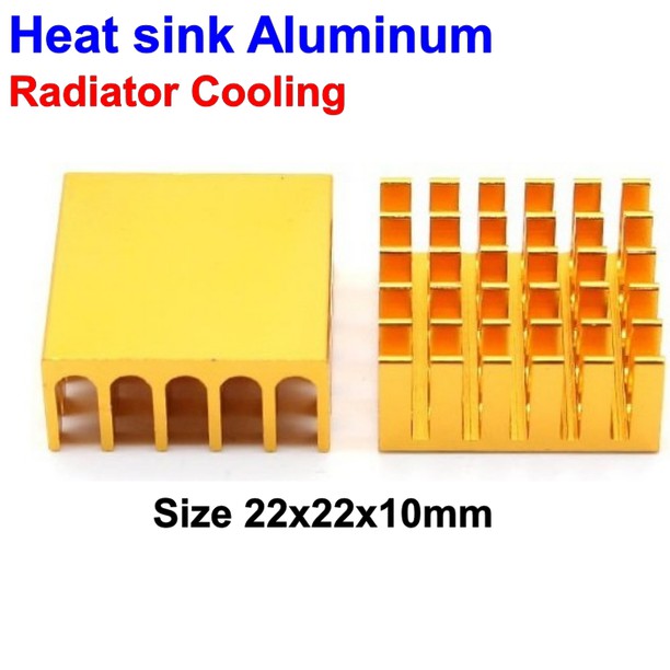 Aluminium Heatsink 22x22x10 mm Chip CPU GPU VGA RAM IC LED Heat sink