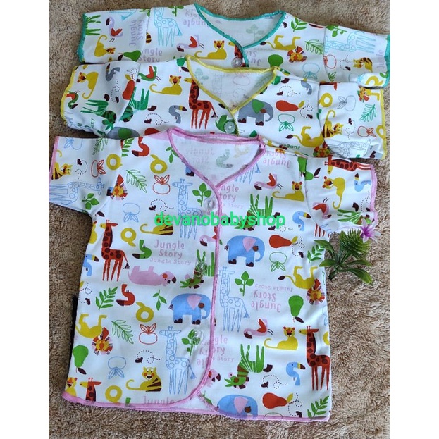 6PCS BAJU BAYI LENGAN PENDEK FULL PRINT JAY JAY-BAJU BAYI LENGAN PENDEK HALUS