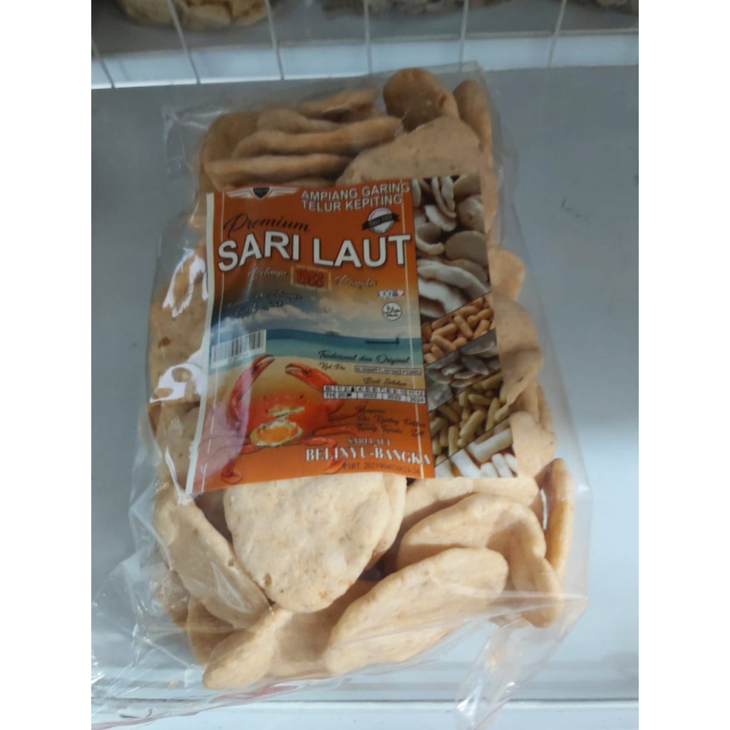 

Empiang Garing SARI LAUT Telur Kepiting Asli Bangka / Kerupuk / Kemplang