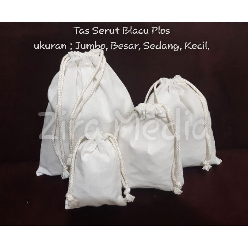 TAS SERUT BLACU POLOS JUMBO/TOTEBAG SERUT BLACU