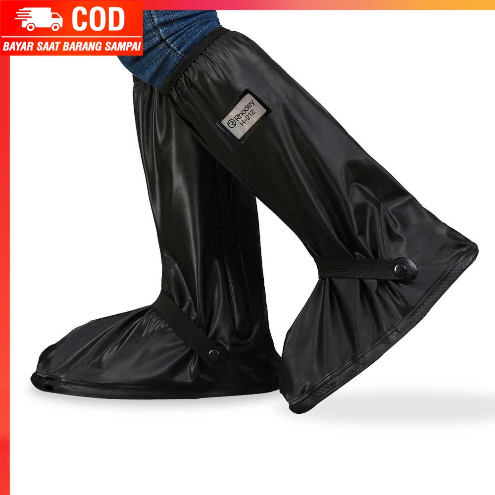 (100% BARANG ORI) Rhodey Rain Cover Hujan Sepatu dengan Reflektor Cahaya - H-212