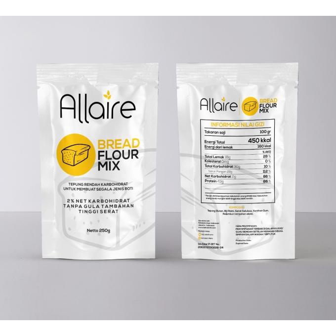 

PROMO Tepung Rendah Karbohidrat 1kg ALLAIRE Bread Flour untuk Keto