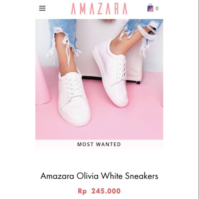 AMAZARA OLIVIA WHITE SNEAKERS