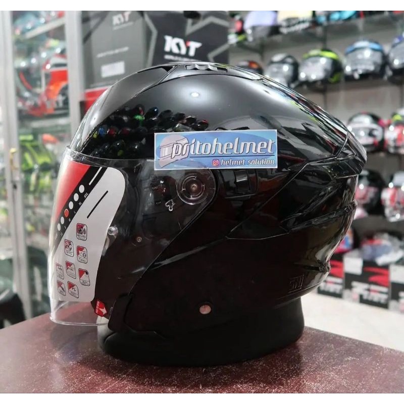 KYT NFJ Black 2Visor Ready Pinlock