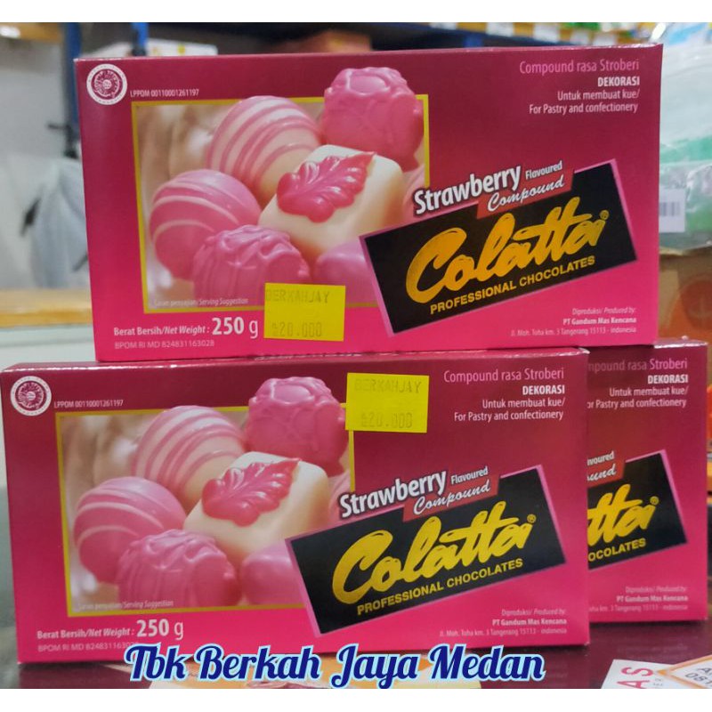 

250gr Coklat Batang Strawberry/Coklat Compound/DCC Colatta/Coklat Pink