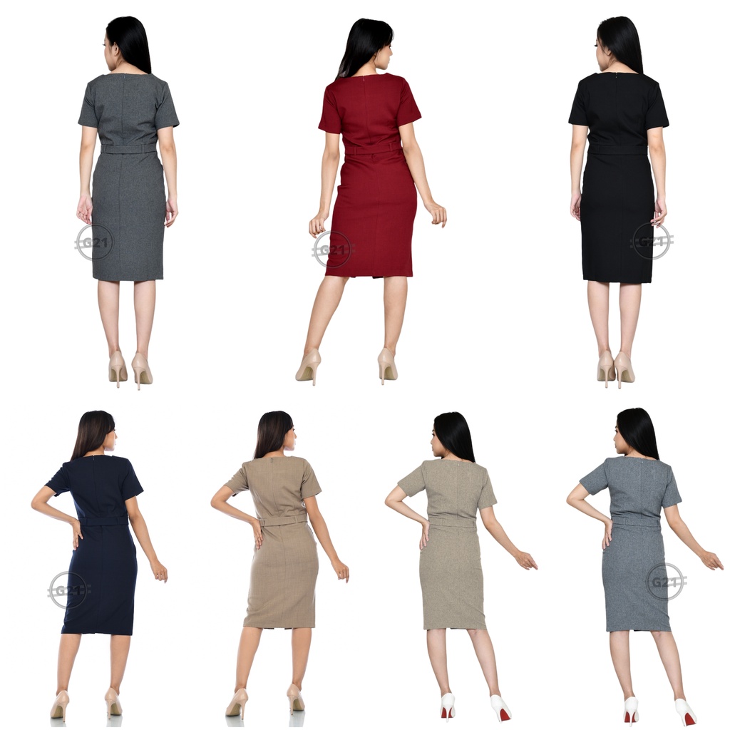 Dress Kerja Wanita Kantor Formal High Premium Quality K01