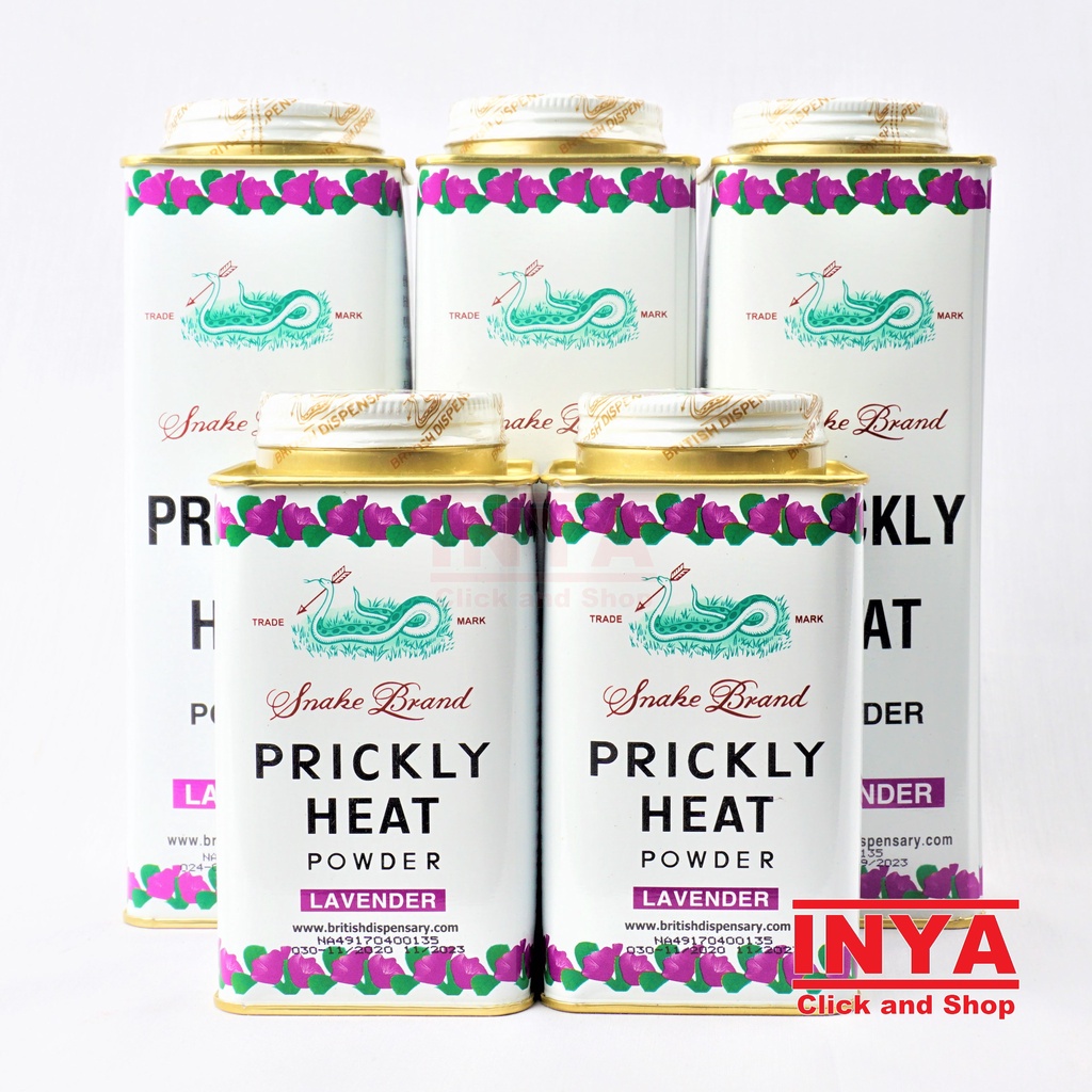 SNAKE BRAND PRICKLY HEAT POWDER LAVENDER 300gr - Bedak Kulit