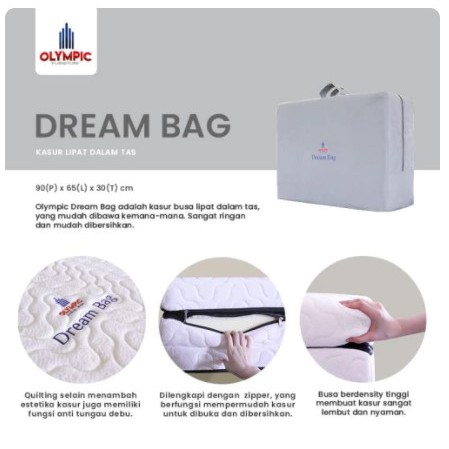 Kasur Lantai Olympic Kasur Lipat / Kasur Busa - DREAM BAG Travel Bed Anti Kempes