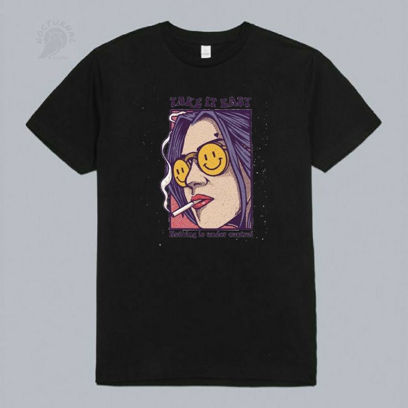 T-shirt/kaos Lady on Creme by Nocturnal Cloth