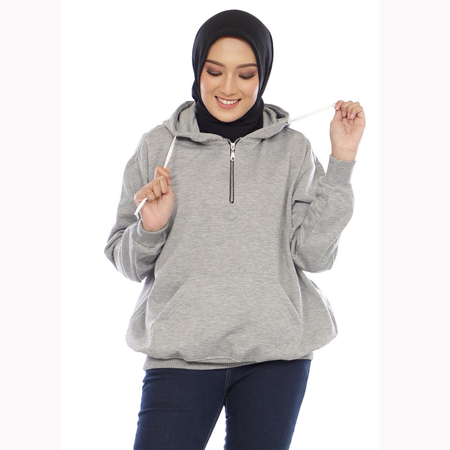 Sweater Polos Wanita Hoodie Jaket Oversize XL XXL - JCCollections