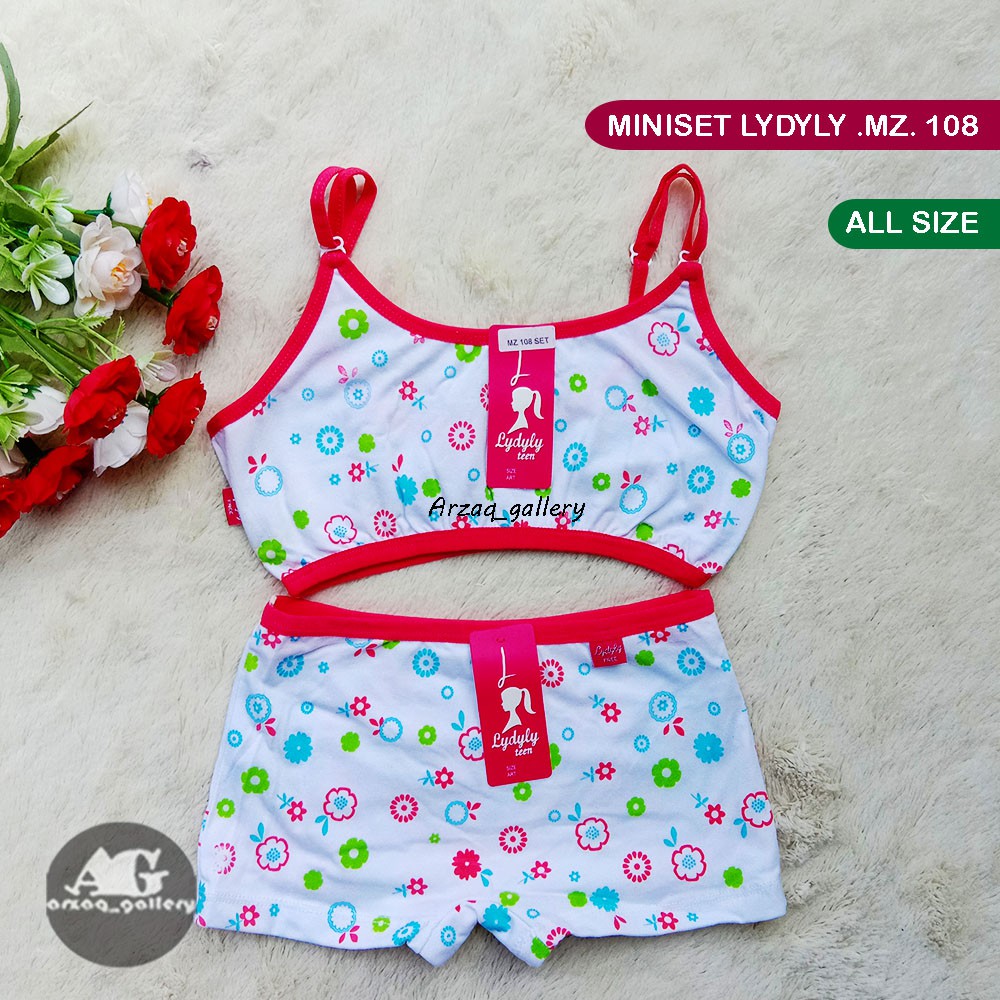 Setelan Miniset Lydyly MZ 108 Print / Pakaian Dalam Anak Perempuan Miniset + Celana | Miniset Stelan Anak Perempuan  | Pakaian Dalam Anak