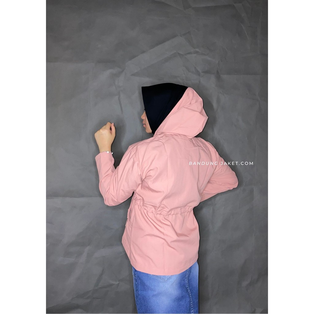 JAKET MERLIN PARKA HOODIE || Jaket Semi Parka cewek