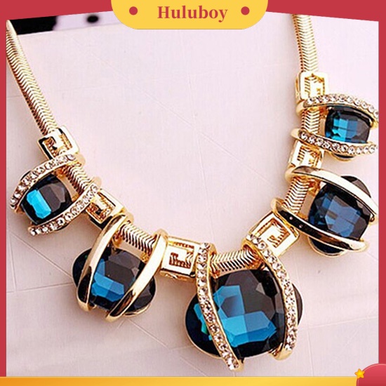 Hu Hu Hu Hu Hu Alat Bantu Pasang Kacamata♡ Kalung Rantai Dengan Liontin Kristal Warna Emas Untuk Wanita