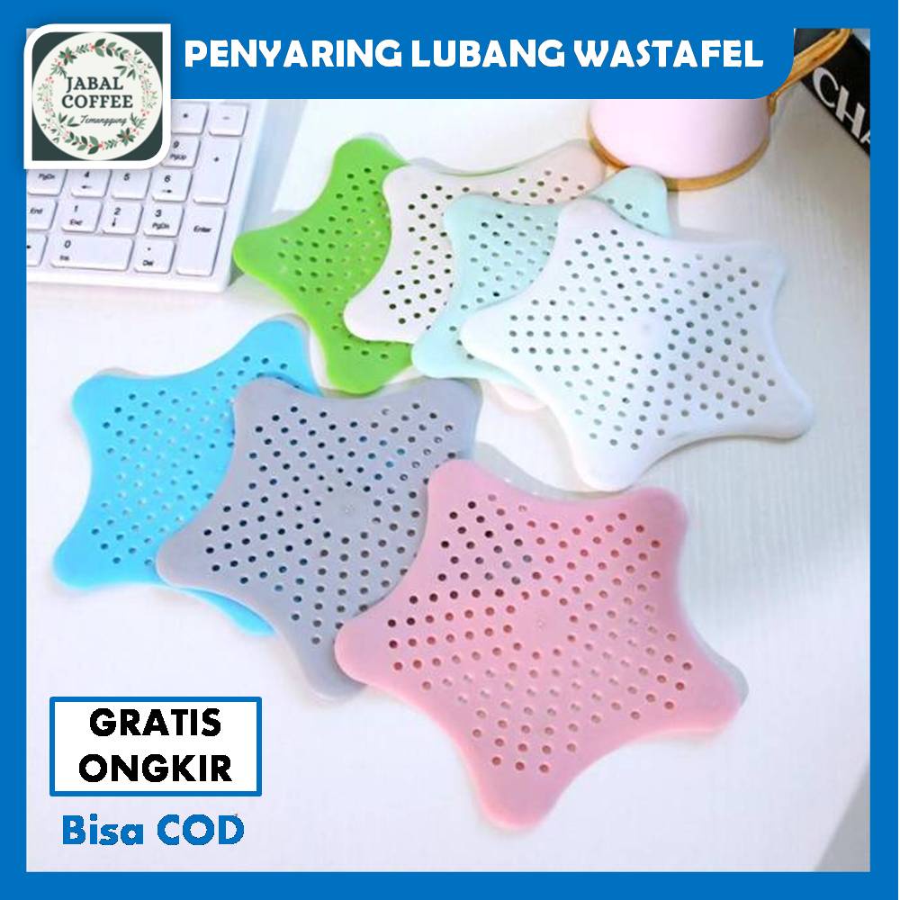 Penutup Lubang Wastafel / Saringan Wastafel Silicone Star / Saringan Saluran Air Wastafel KaretJ130