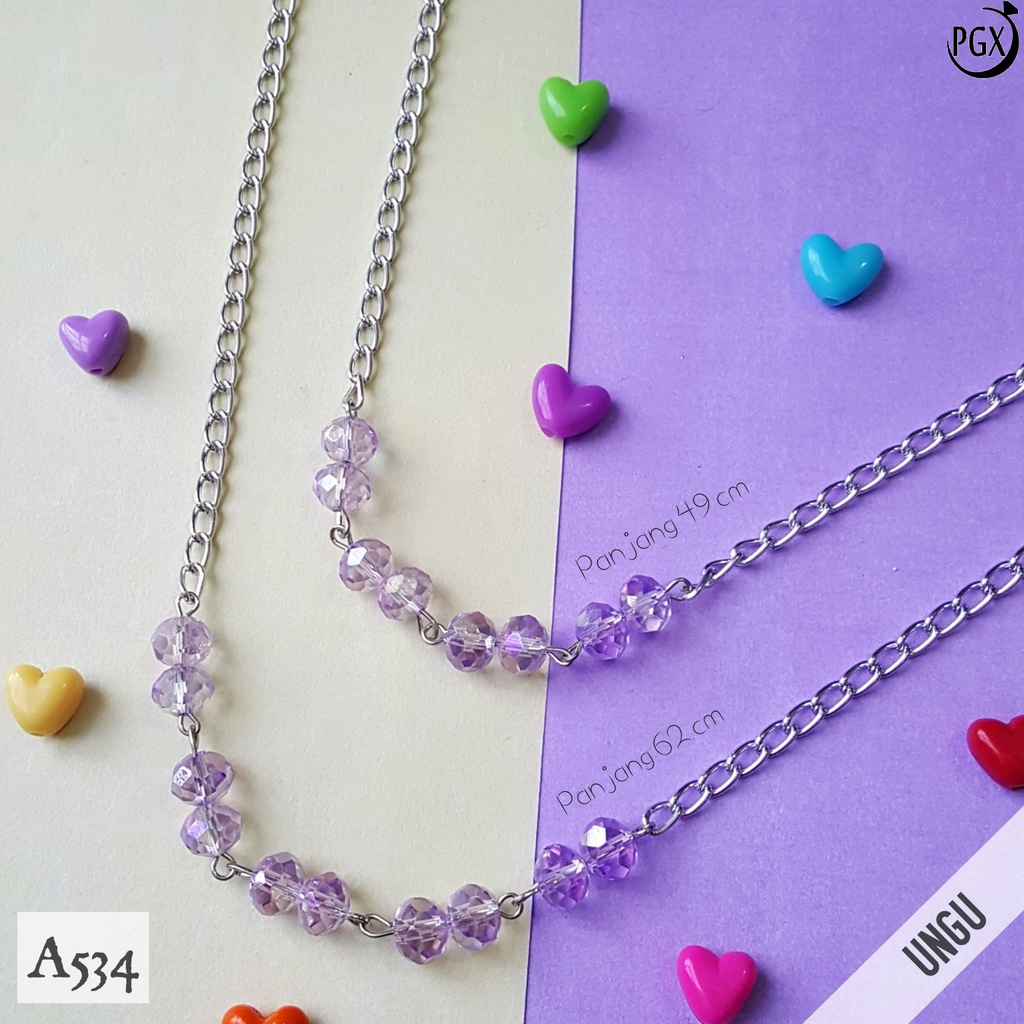 PGX Kalung Wanita Korea Rantai Multilayer - Kalung Panjang Hijab - Aksesoris Wanita A534