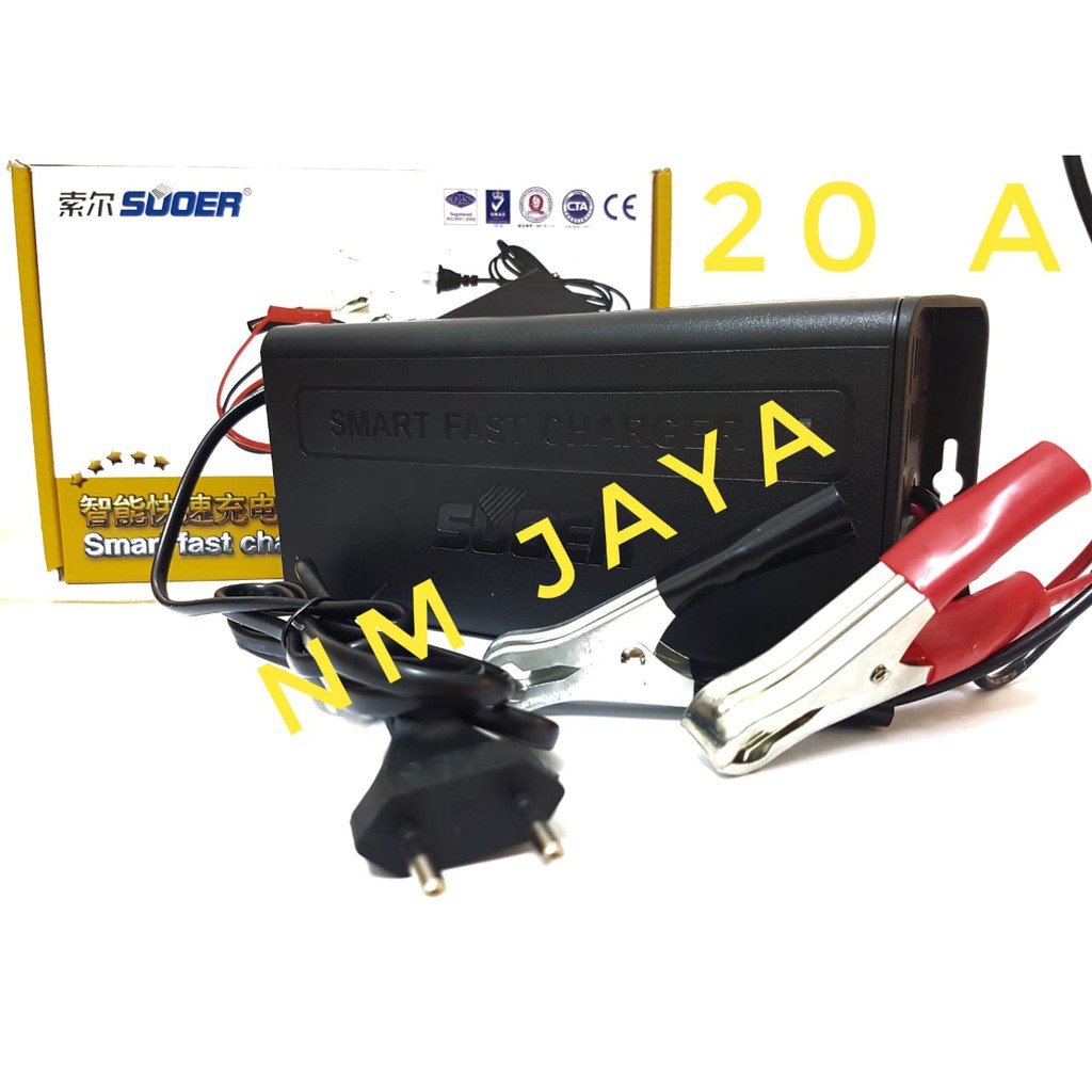 Charger Aki Otomatis Suoer 12V 20A Cas Aki Suoer 12V 20A Original