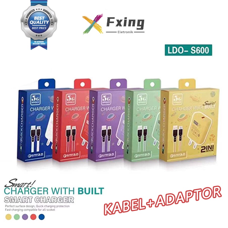 【CA002】Fxing Charger with Micro USB Cable Macaron 1 USB Premium Fast Charging 3.5 A TRAVEL CHARGER