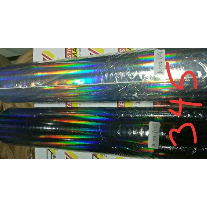 Sticker Body Motor Laser Chrome Black