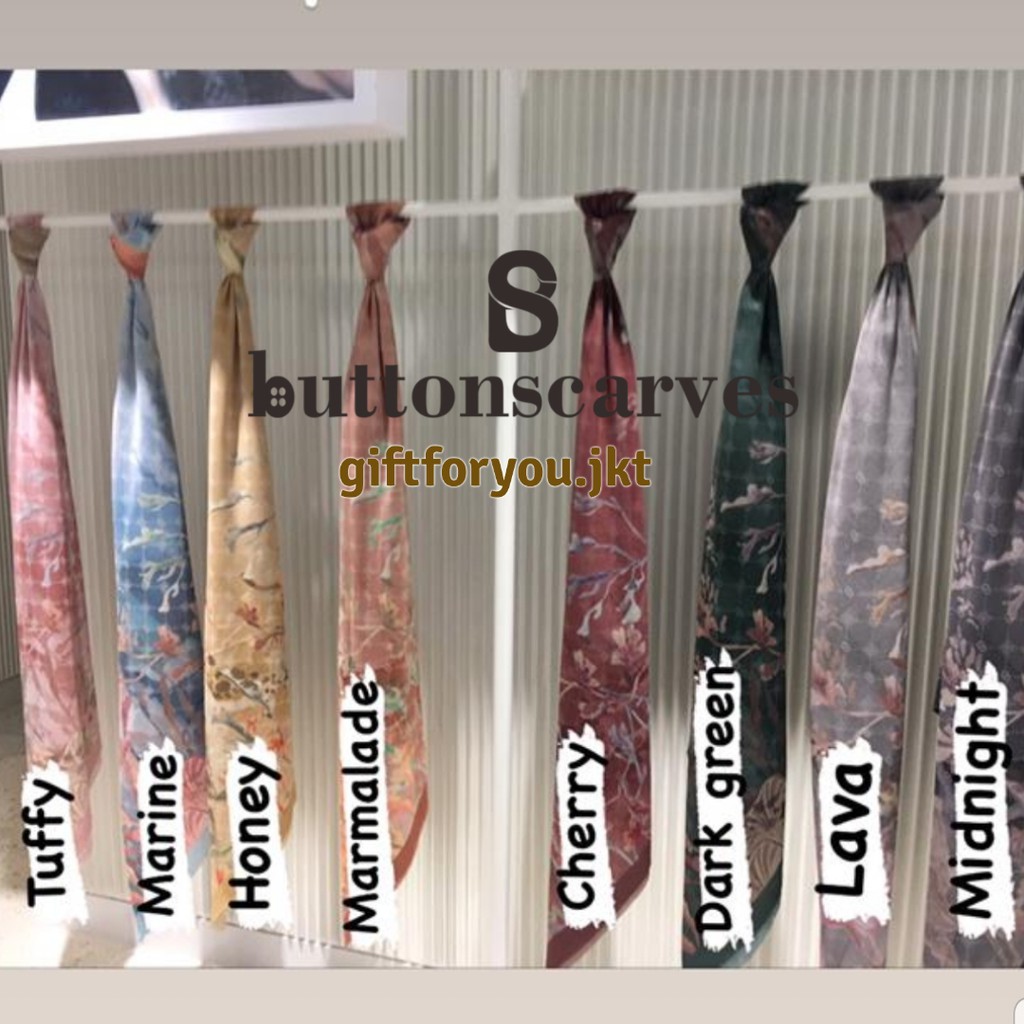 Buttonscarves Xanadu Voal Square XL Jilbab Button Scarves Hijab Scarf Kerudung Premium Original